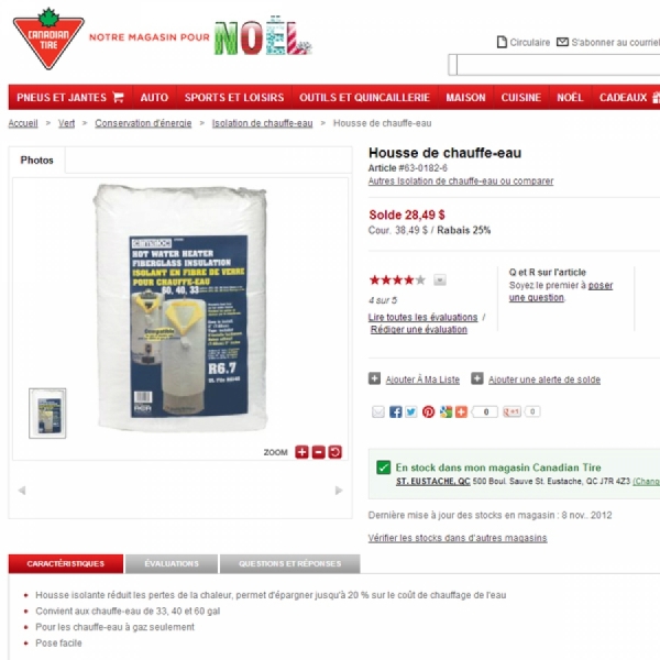 Isolation chauffe-eau